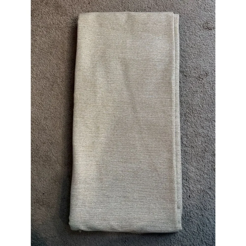Rachel Ashwell Neutral Beige Gold Metalluc Shimmer Tablecloth!